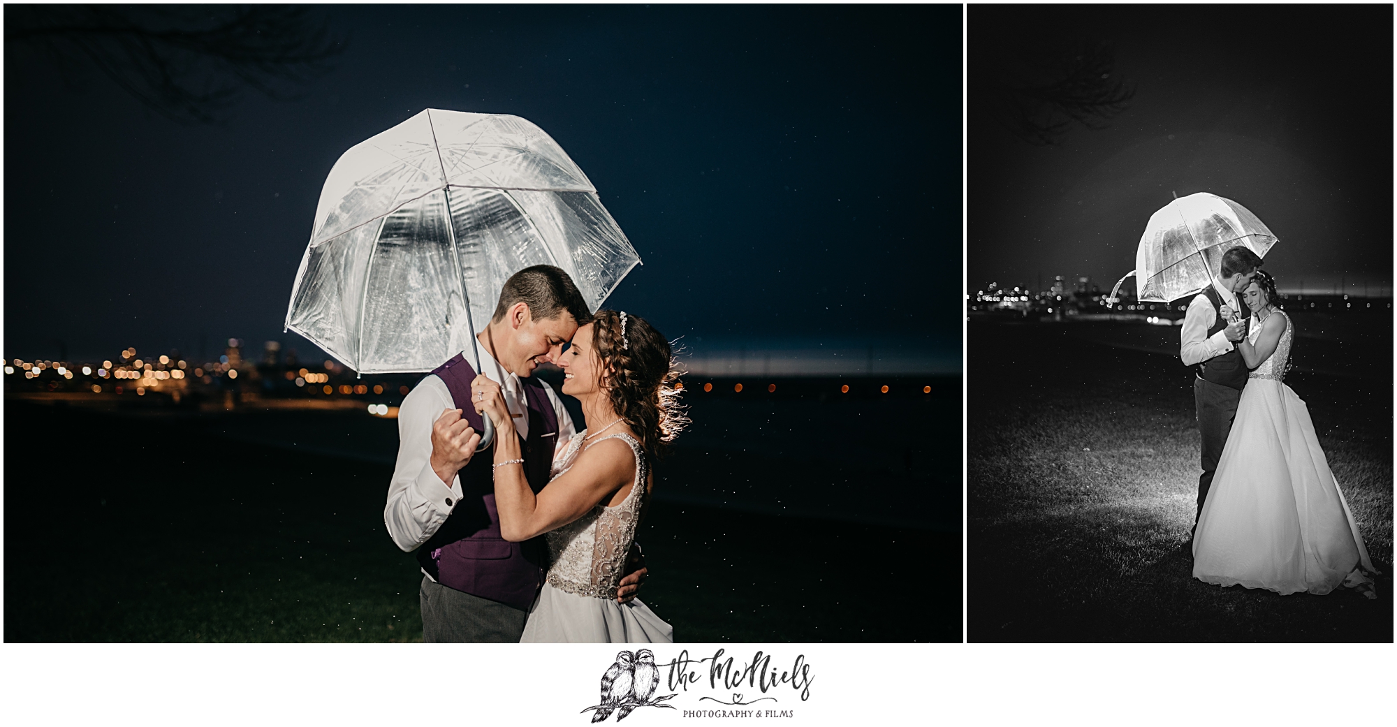 Milwaukee Skyline at Night Wedding